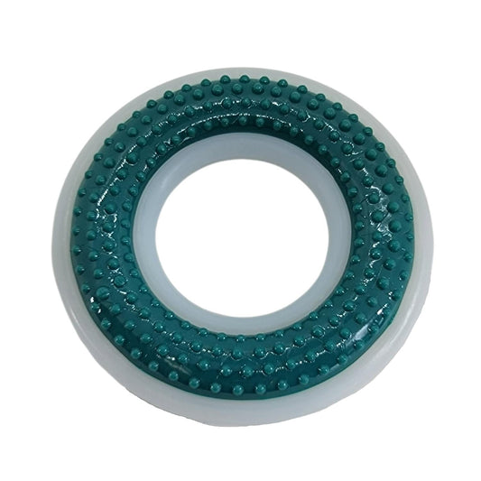 Mainan Cincin Gigit Anjing TPR & Nilon - Ideal untuk Penggigit Agresif – (Diameter 10 cm)