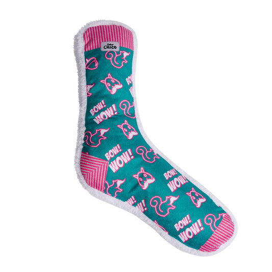 Mainan Anjing Mewah Squeaky Sock – Desain Tupai Whimsy Wonders