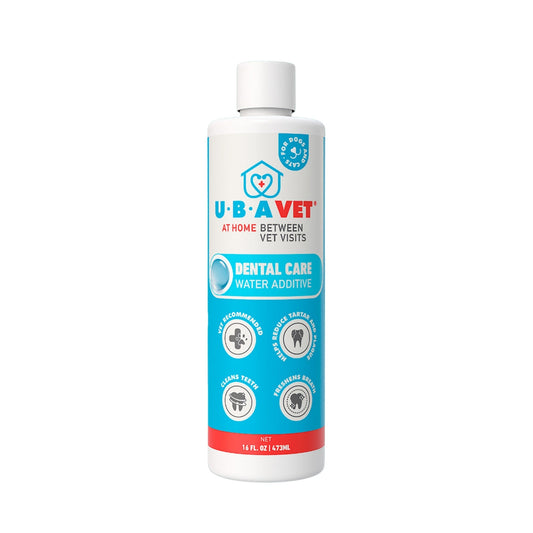 UBAVET Dental Care Water Additive for Dogs & Cats – Solusi Kesehatan Mulut Tanpa Bau & Tanpa Rasa (16 fl oz / 473 ml)