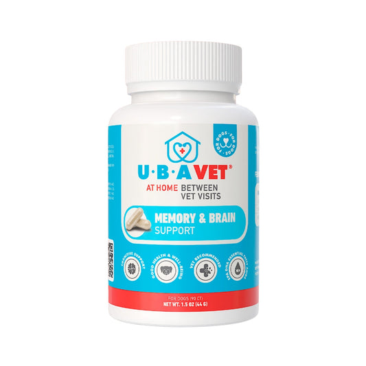 UBAVET Memory & Brain Support for Senior Dogs – Suplemen Kesehatan Kognitif untuk Anjing Senior 90 tablet