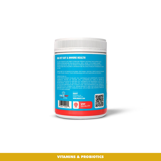 UBAVET Probiotik & Penunjang Kesehatan Pencernaan + Kekebalan Tubuh untuk Anjing & Kucing – Bubuk 5.3 oz / 150 g